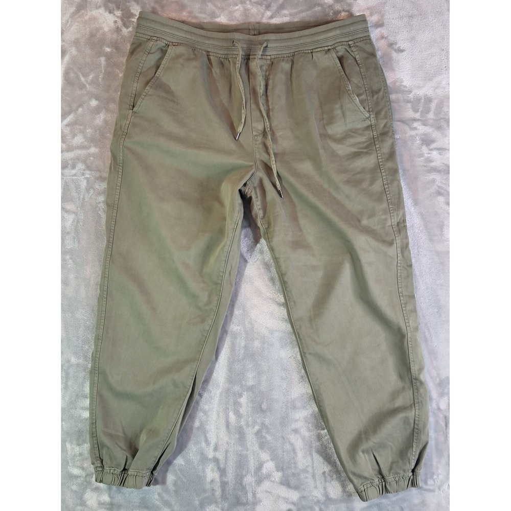 GAP Washwell Ribbed Pull On Twill Joggers XL Green Desert Cactus Cargo Pants